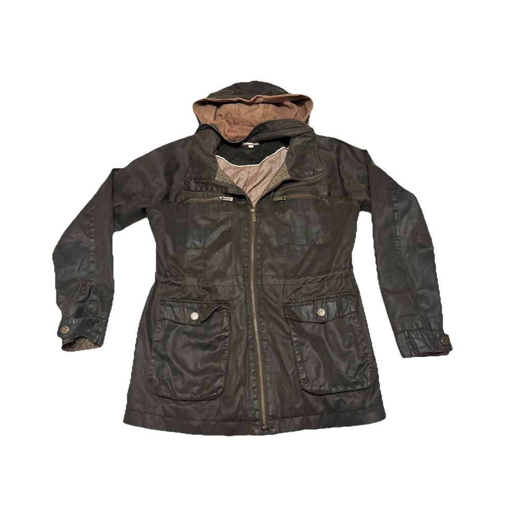 FatFace Jacket Coat Womens 14 Charcoal Hooded Quilted Performance Outdoor Parka